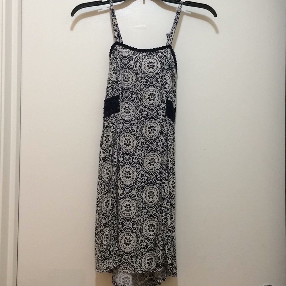 Blue and white summer dress